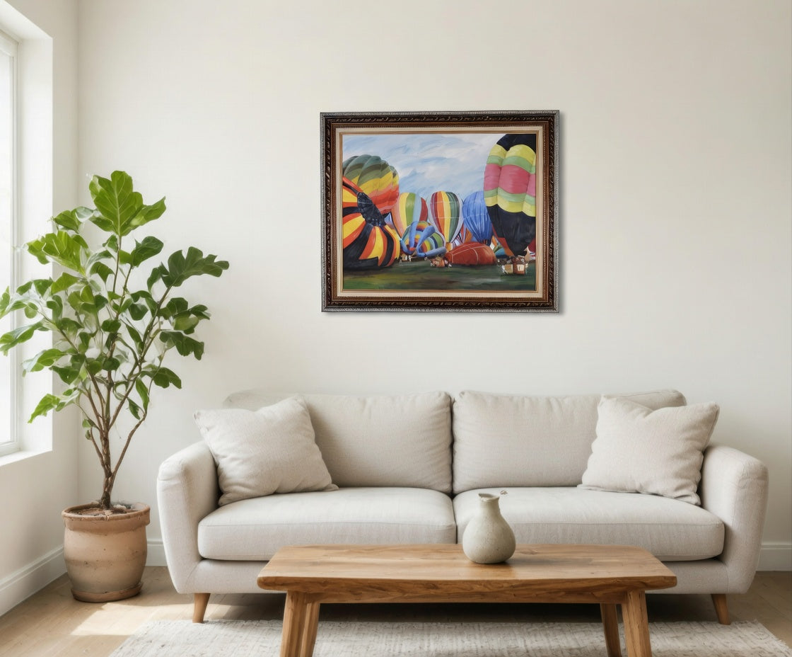 Balloon Festival — Original Oil Painting