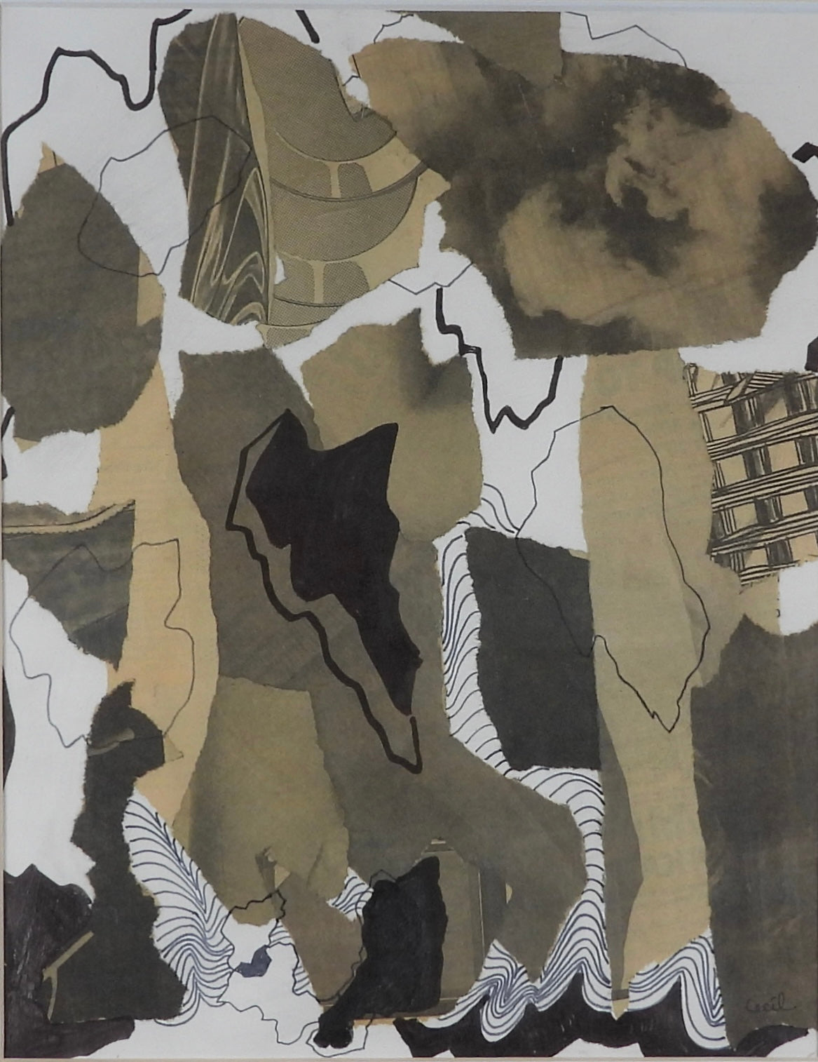 Fractured Earth — Original Mixed Media Collage