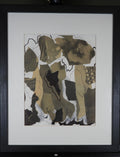 Fractured Earth — original mixed media collage, 18x22 inches, professionally framed
