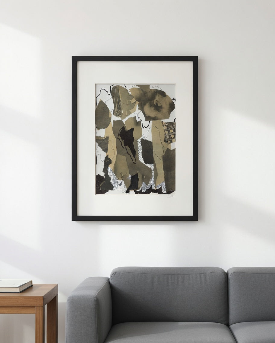 Fractured Earth — Original Mixed Media Collage