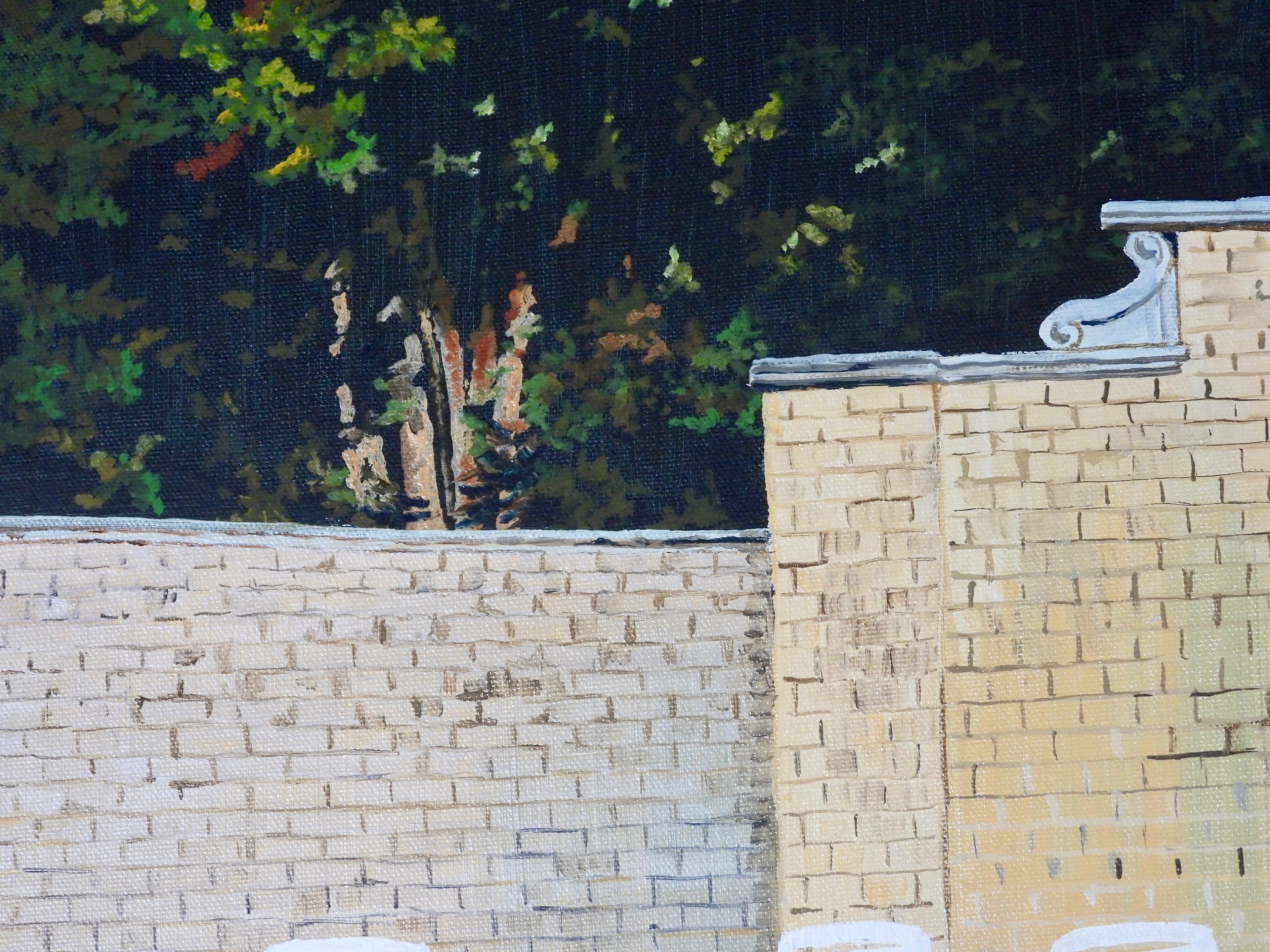 Jekyll Island Pool — Original Oil Painting