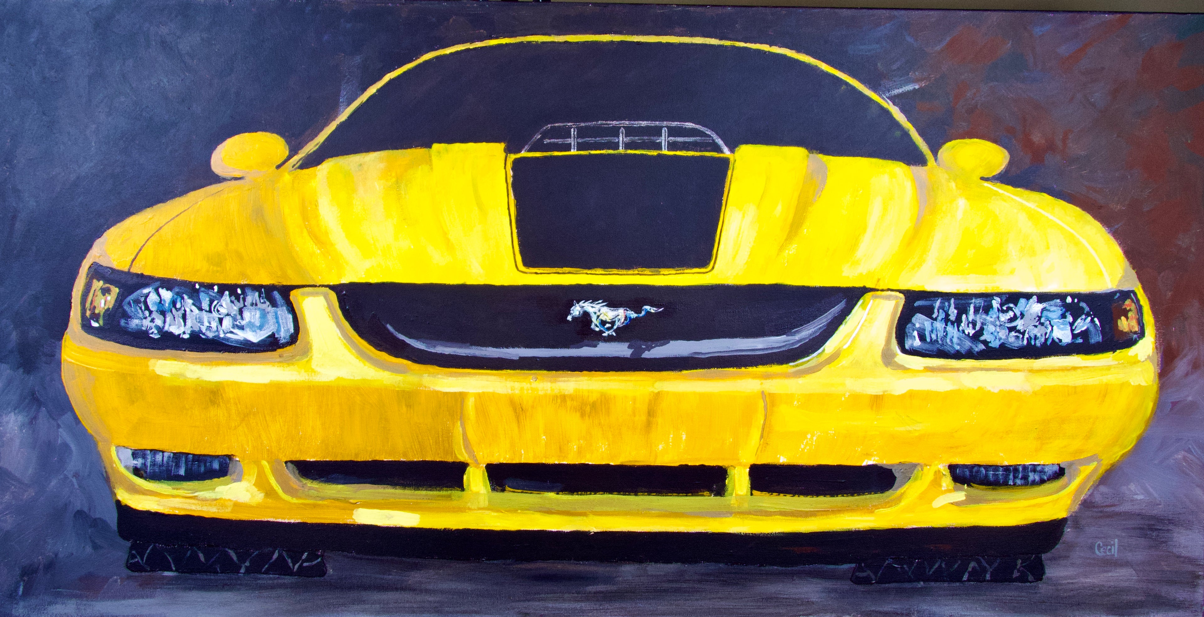 2004 Ford Mustang Mach 1 - Original Acrylic Painting