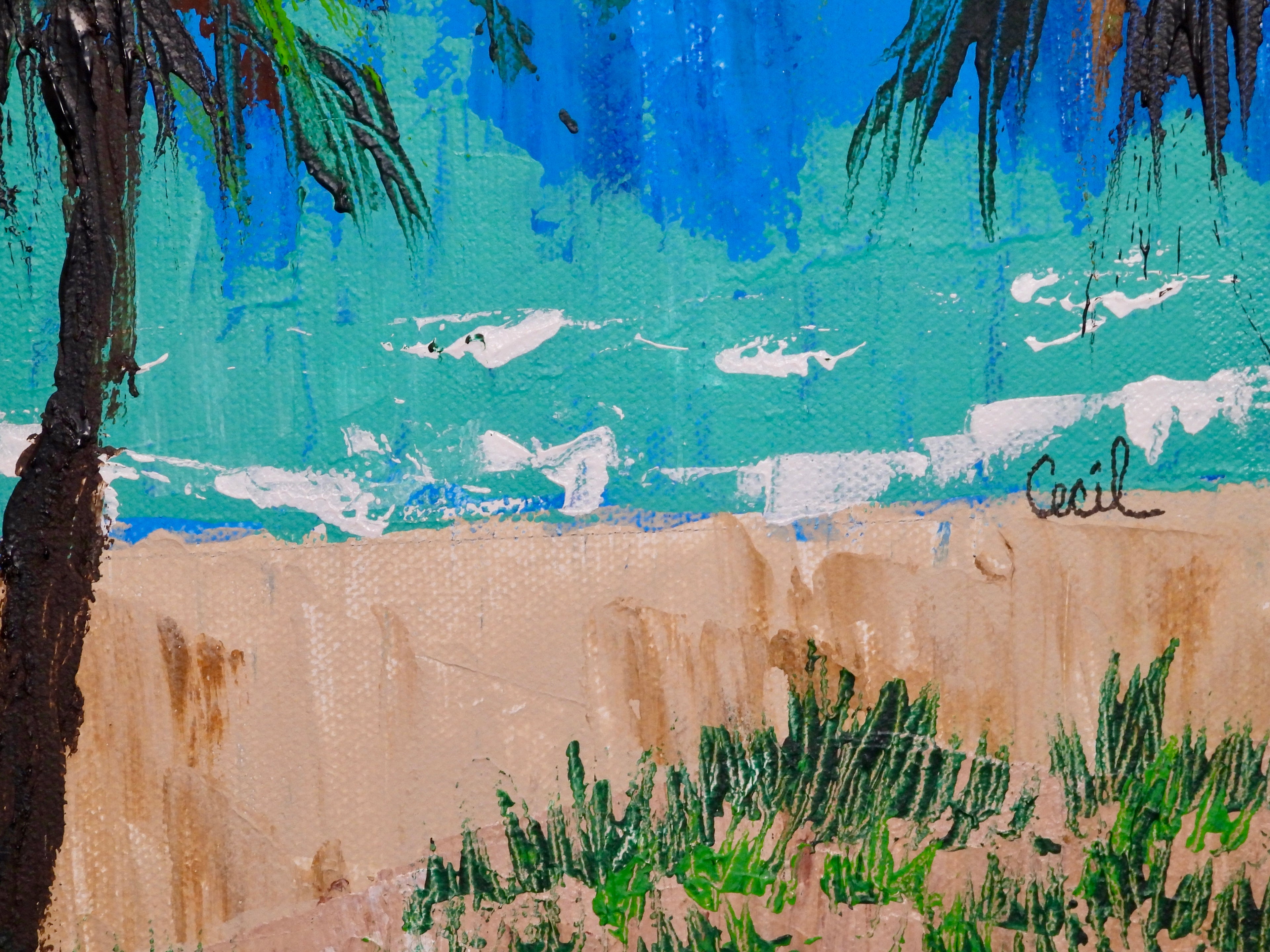 Palm Lights — Original Acrylic Painting