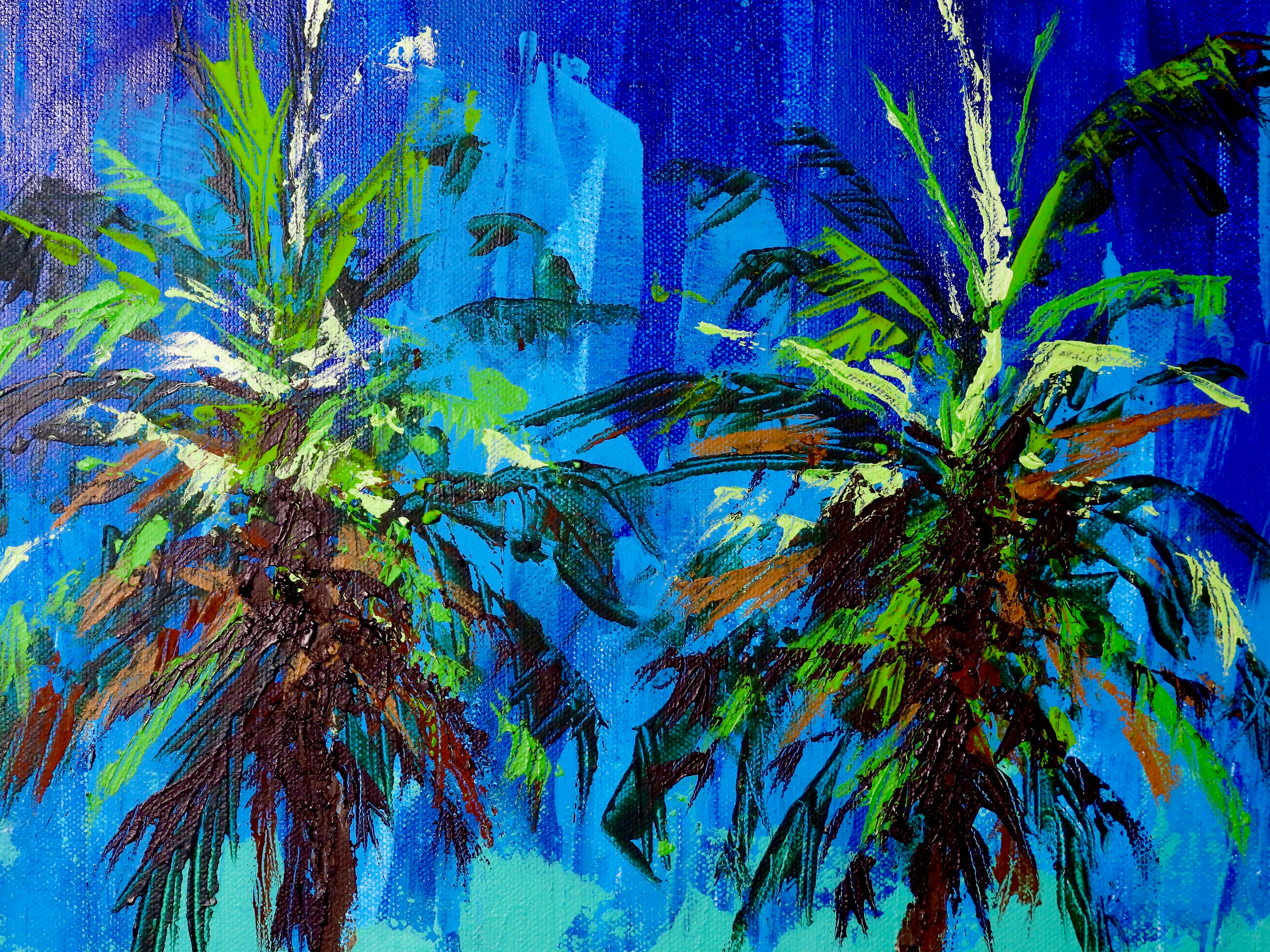 Palm Lights — Original Acrylic Painting