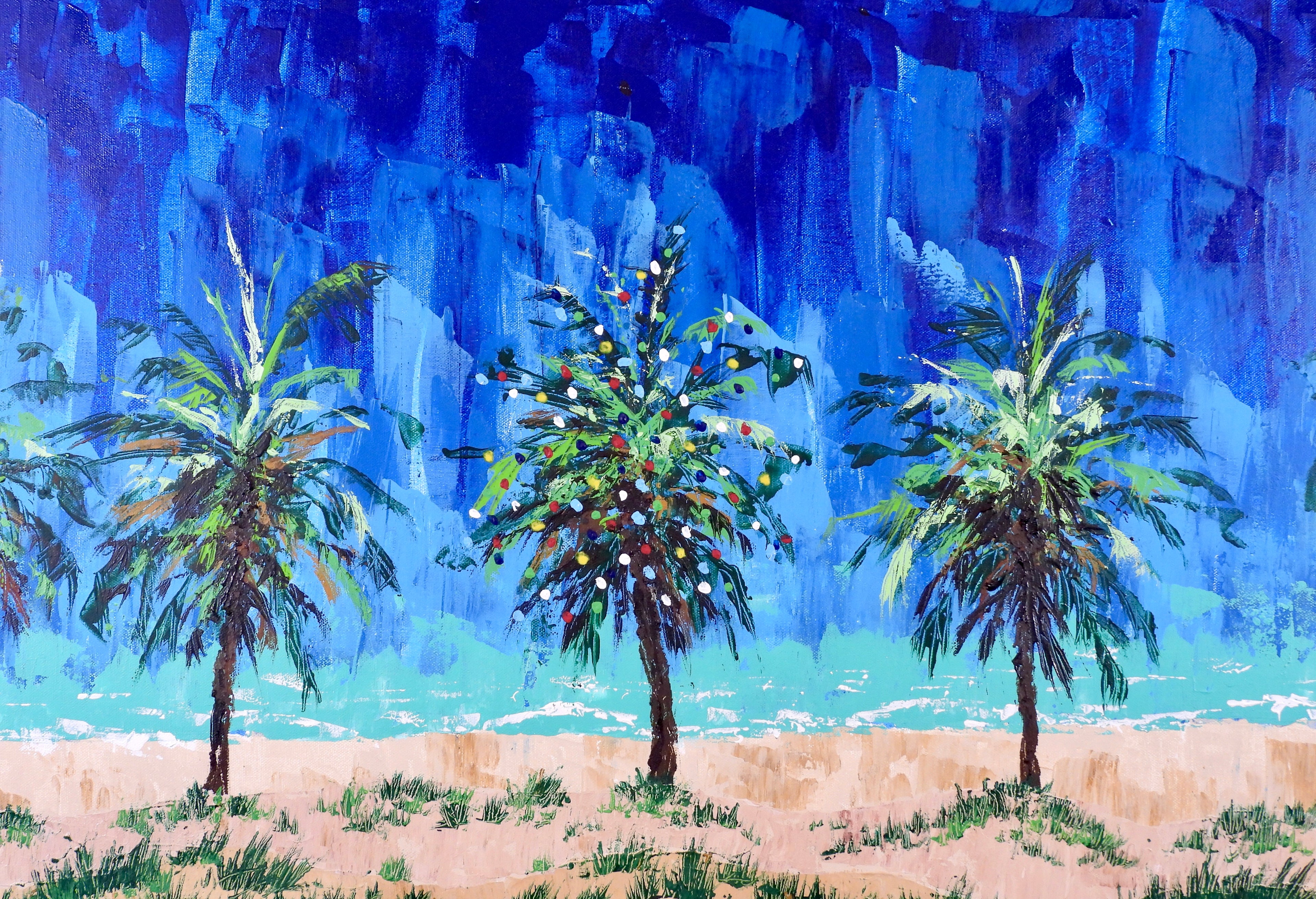 Palm Lights — Original Acrylic Painting