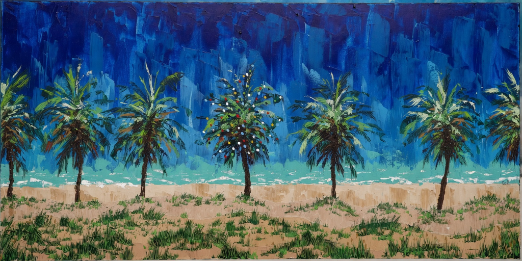 Palm Lights — Original Acrylic Painting