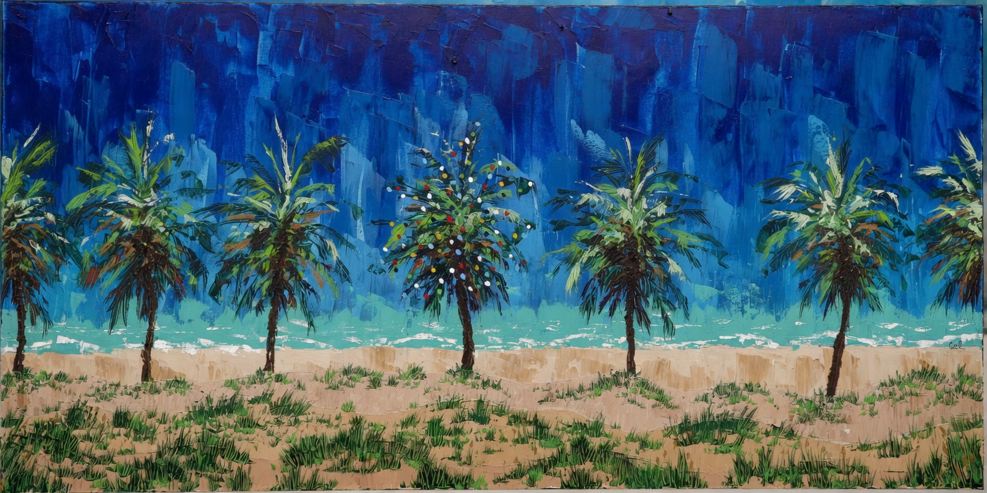 Palm Lights — Original Acrylic Painting